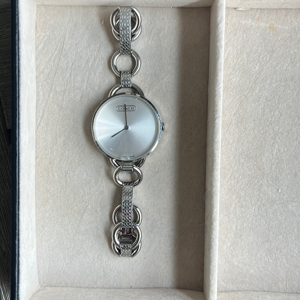 Coach bracelet links stainless steel watch